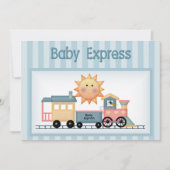Baby Express Boy Baby shower Uitnodiging (Voorkant)