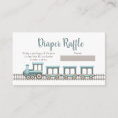 Baby Express Train Boy Baby shower Luier Raffle Informatiekaartje (Voorkant)