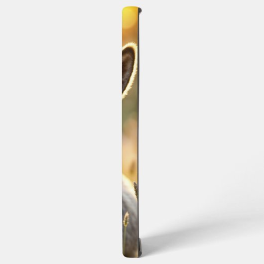 Baby ezel vreedzame natuur rode papaver veld samsung galaxy hoesje (Linkerkant)