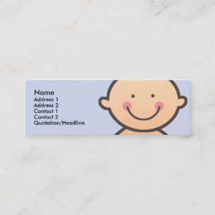 Baby Face Blue Skinny Profile Cards Mini Visitekaartje