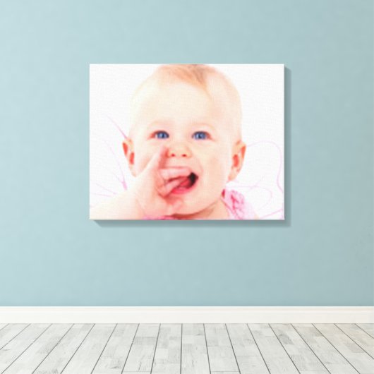 Baby Face! Canvas Afdruk (Insitu (Houten vloer))
