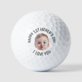 Baby Face Eerste Vaderdag Golfballen (Voorkant)