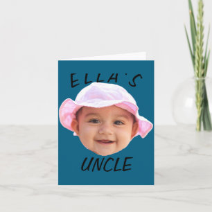 Baby Face Foto Tekst Nieuwe Oom Kaart