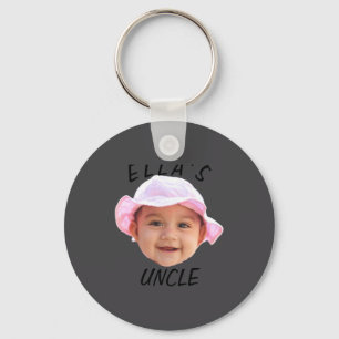 Baby Face Foto Tekst Nieuwe Oom Sleutelhanger