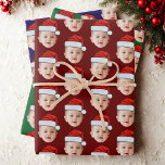 Baby Face Funny Custom Photo Kerstman Hoed Kerstmi Inpakpapier Vel<br><div class="desc">Baby Face Photo Santa Claus Pet Christmas, Vervang het gezicht van deze Baby met je favoriete foto (zorg ervoor dat je zoveel mogelijk op het gezicht bijsnijdt en gebruik een app om de achtergrond te verwijderen) en personaliseer dit grappige Christmas Holiday Wrapping Paper met je kind, man of vriend erop!...</div>