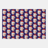 Baby Face Funny Custom Photo Kerstman Hoed Kerstmi Inpakpapier Vel (Voorkant 3)