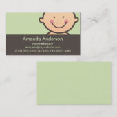 Baby Face Green & Brown Visitekaartjes (Voorkant / Achterkant)