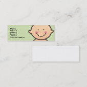 Baby Face Green Skinny Profile Cards Contactkaartje (Voorkant / Achterkant)