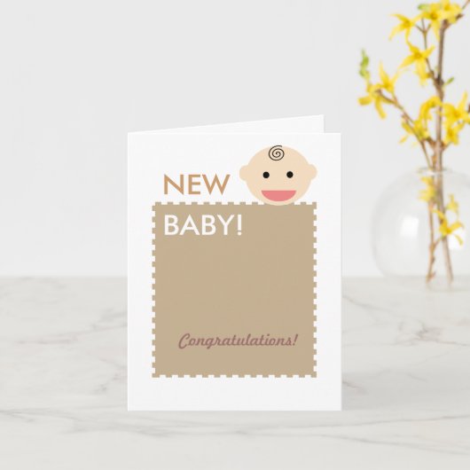 Baby Face Kaart (Gele Bloem)