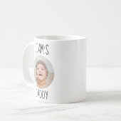 Baby Face Mok First Fatherdag Cadeau, Aangepaste B (Voorkant links)