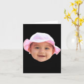 Baby Face Photo New Dad _1  Kaart (Gele Bloem)