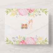 Baby Fairy Delicate Girly Baby shower All In One Uitnodiging (Achterkant)