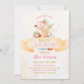 Baby Fairy Delicate Girly Baby shower Invitation Kaart (Voorkant)