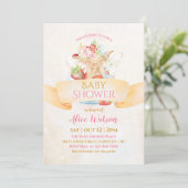 Baby Fairy Delicate Girly Baby shower Invitation Kaart (Staand voorkant)