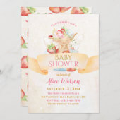 Baby Fairy Delicate Girly Baby shower Invitation Kaart (Voorkant / Achterkant)