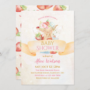 Baby Fairy Delicate Girly Baby shower Invitation Kaart