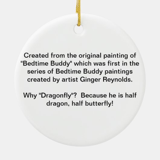 Baby Fairy Dragon Fun Ornament (Achterkant)