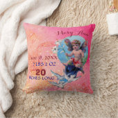 BABY FAIRY, DUIVEN IN ROZE SPARKLES Baby Girl Stat Kussen (Deken)