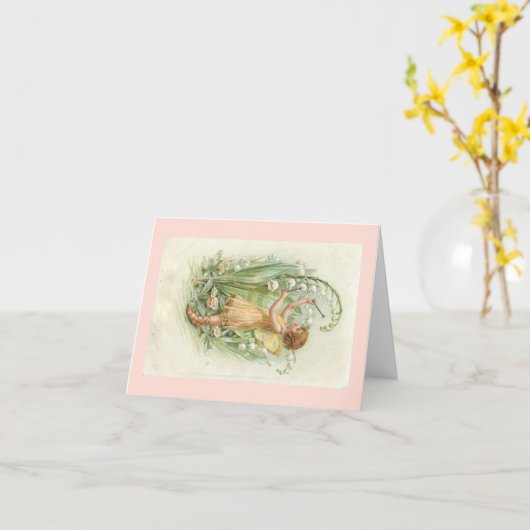 Baby Fairy Note Kaart (Gele Bloem)