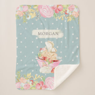 baby Fairy schattige tuin betoverd monogram sherpa Deken