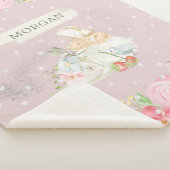 baby Fairy schattige tuin betoverd monogram sherpa Deken (3/4)