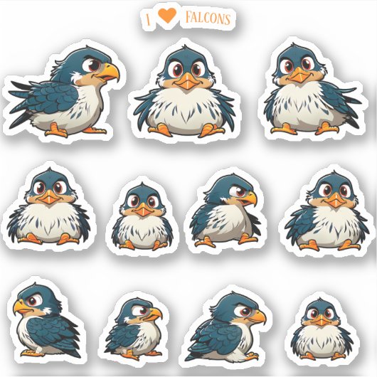 Baby Falcons Scrapbook Stationery Stickers (Voorkant)