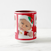 Baby, Familie Afbeeldingen en Candy Cane Foto Mok (Midden)