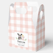 Baby Farm Animals Pink Gingham Bedankdoosjes (Geopend)