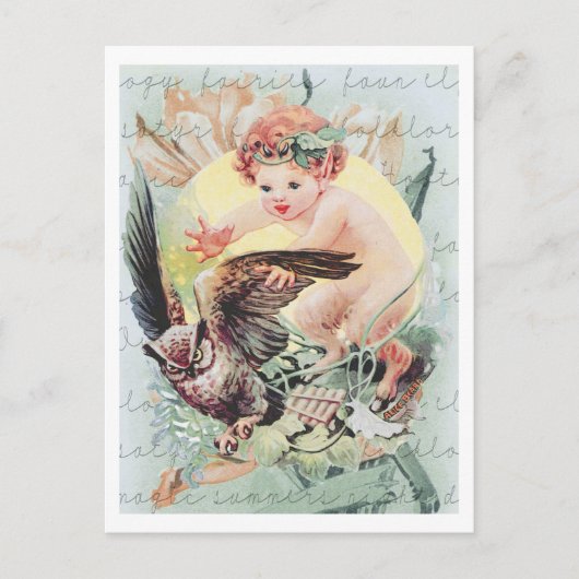BABY FAUN "FAIRYLAND FANTASY"-COLLAGE BRIEFKAART (Voorkant)