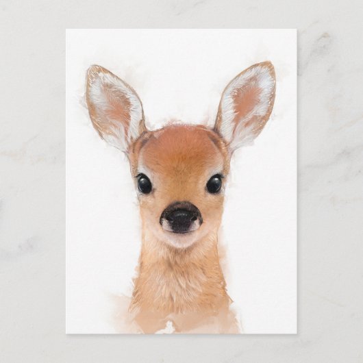 Baby Fawn Briefkaart (Voorkant)