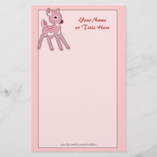 Baby Fawn Stationery Briefpapier (Voorkant)