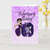 Baby februari kaart (Gele Bloem)