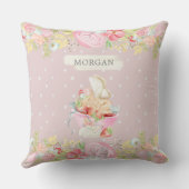 baby fee schattige tuin gechanteerd monogram kussen (Achterkant)