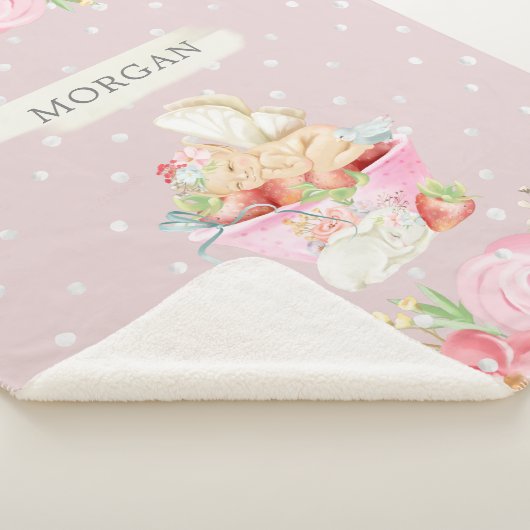 baby fee schattige tuin gechanteerd monogram sherpa deken (3/4)