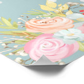 baby fee schattige tuin met monogram poster (Hoek)