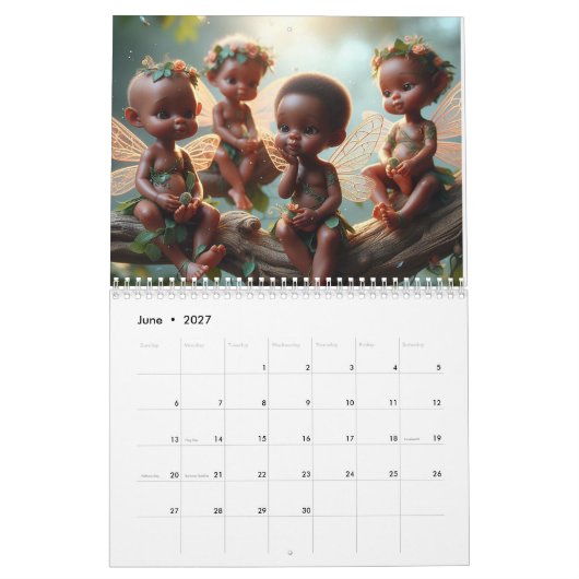 Baby feeën 2024 kalender (Jun 2027)
