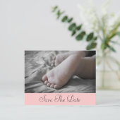 Baby Feet Aankondigingskaart (Staand voorkant)