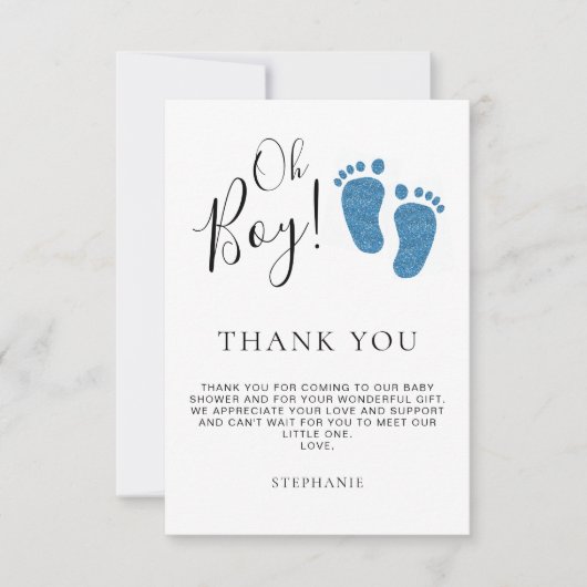 Baby Feet Baby shower Dank u Bedankkaart (Voorkant)