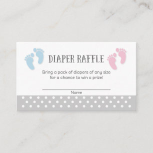 Baby Feet Baby shower Luier Raffle Tickets Informatiekaartje