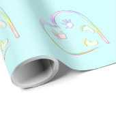 Baby Feet Baby Shower Wrapping Paper Cadeaupapier (Rol Hoek)