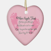 Baby Feet Birth Heart Shaped Ornament (Rechts)