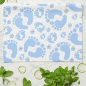 Baby Feet Blue Elephant Kitchen Hand Towel Theedoek (Gevouwen)
