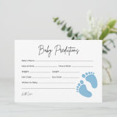 Baby Feet Boy Baby Prediction & Wishes Kaart (Staand voorkant)