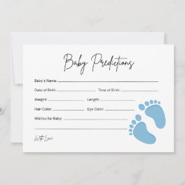 Baby Feet Boy Baby Prediction & Wishes Kaart