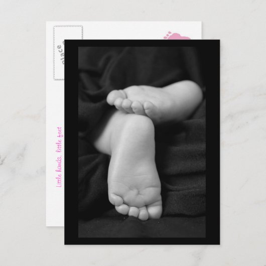 Baby Feet Briefkaart (Voorkant / Achterkant)