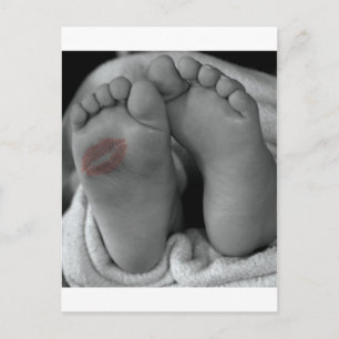 Baby Feet en Kiss Briefkaart