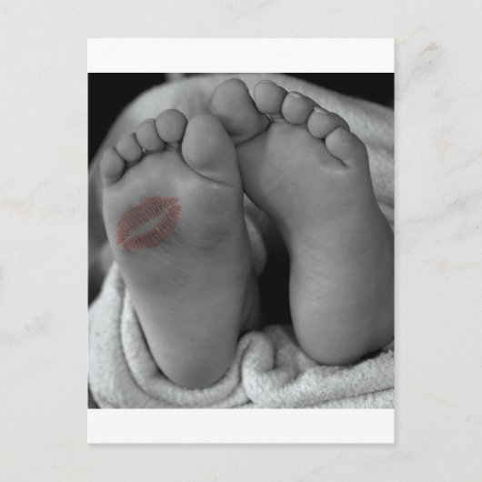 Baby Feet en Kiss Briefkaart (Voorkant)