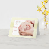 Baby Feet Gefeliciteerd Kaart (Gele Bloem)