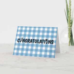Baby Feet Gefeliciteerd met Gingham Kaart
