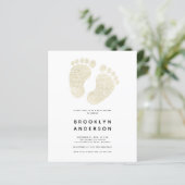 Baby Feet Gold Glitter Geslacht Neutraal Baby show (Staand voorkant)